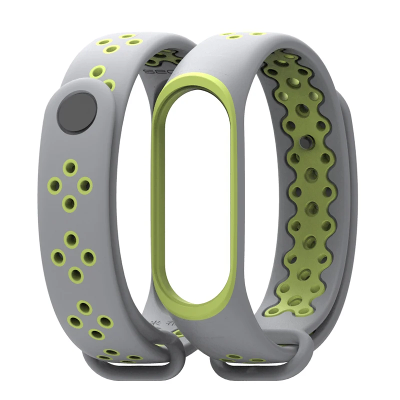 Ремешок для Xiaomi mi Band 3, умный ремешок для часов, сменный силиконовый ремешок для mi 4, умный Браслет для mi band 3, умный Браслет - Цвет ремешка: Gray Green