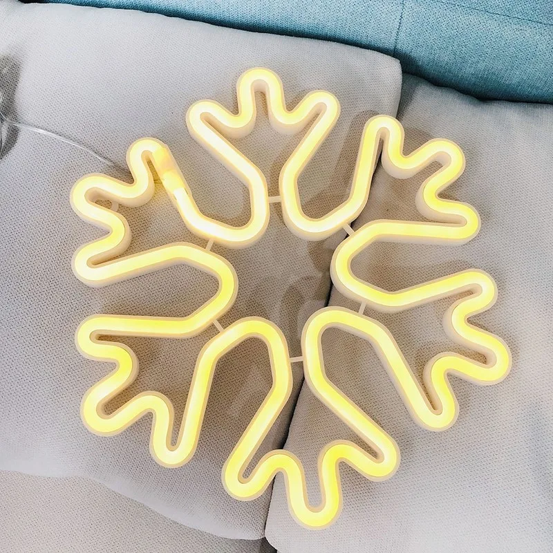 Снежный латексный светодиодный неоновый праздничный комнатный фон | Лампы и