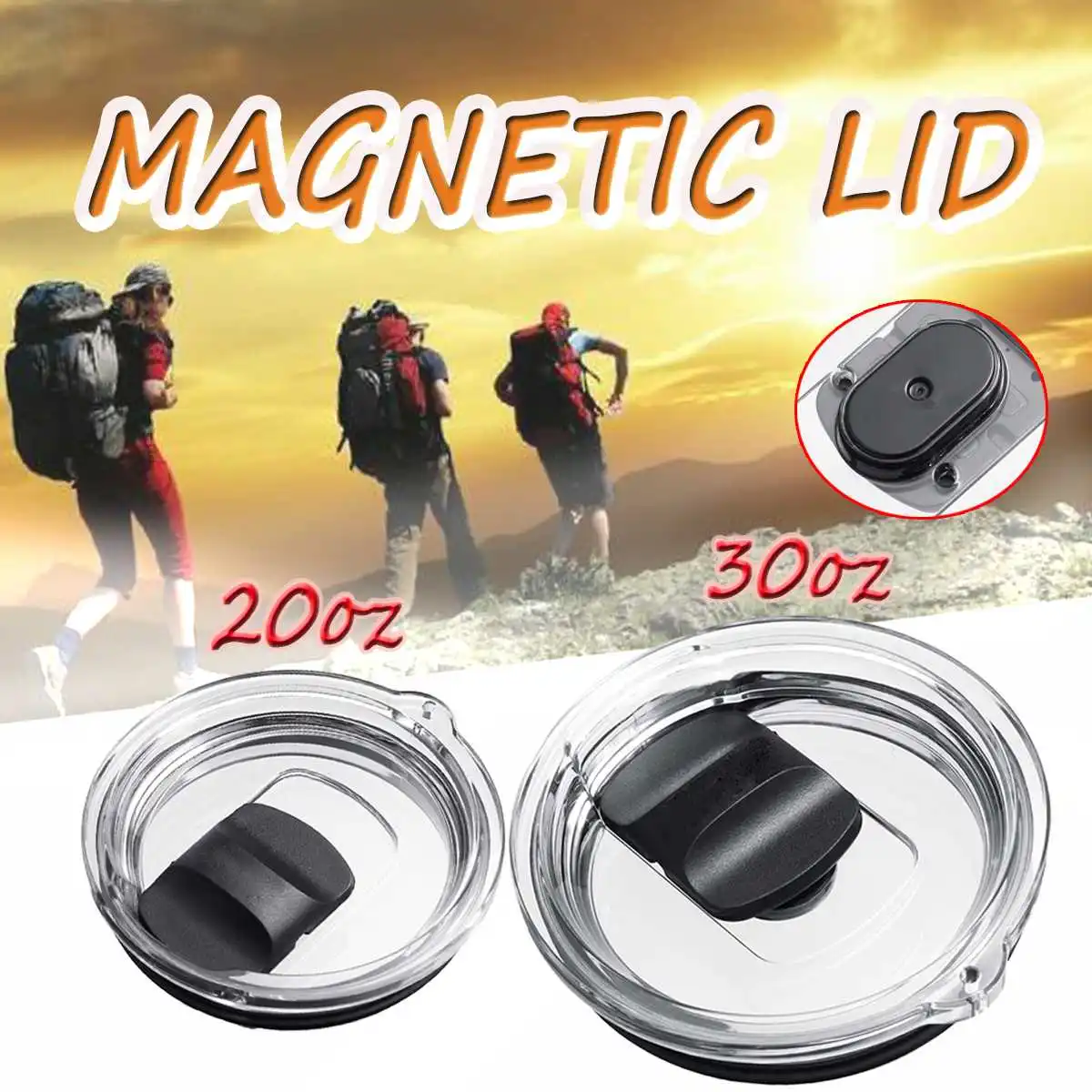 30oz 20oz tumbler cup replacement cover transparent MagSlider drip-proof | Дом и сад
