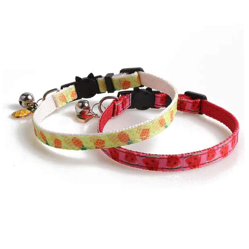 

Cat Dog Pet Collars Pet Neck Strap Adjustable Pet Fruit Printing Collar Neck Strap Pet Neck Ring Pet Supply Adjustment Belt