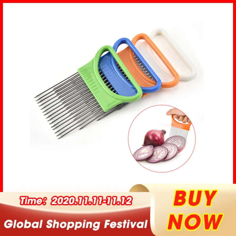 Кухонные приспособления слайсер для лука томат овощи безопасная вилка