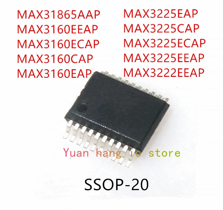 10 шт. MAX31865AAP MAX3160EEAP MAX3160ECAP MAX3160CAP MAX3160EAP MAX3225EAP MAX3225CAP MAX3225ECAP MAX3225EEAP MAX3222EEAP IC