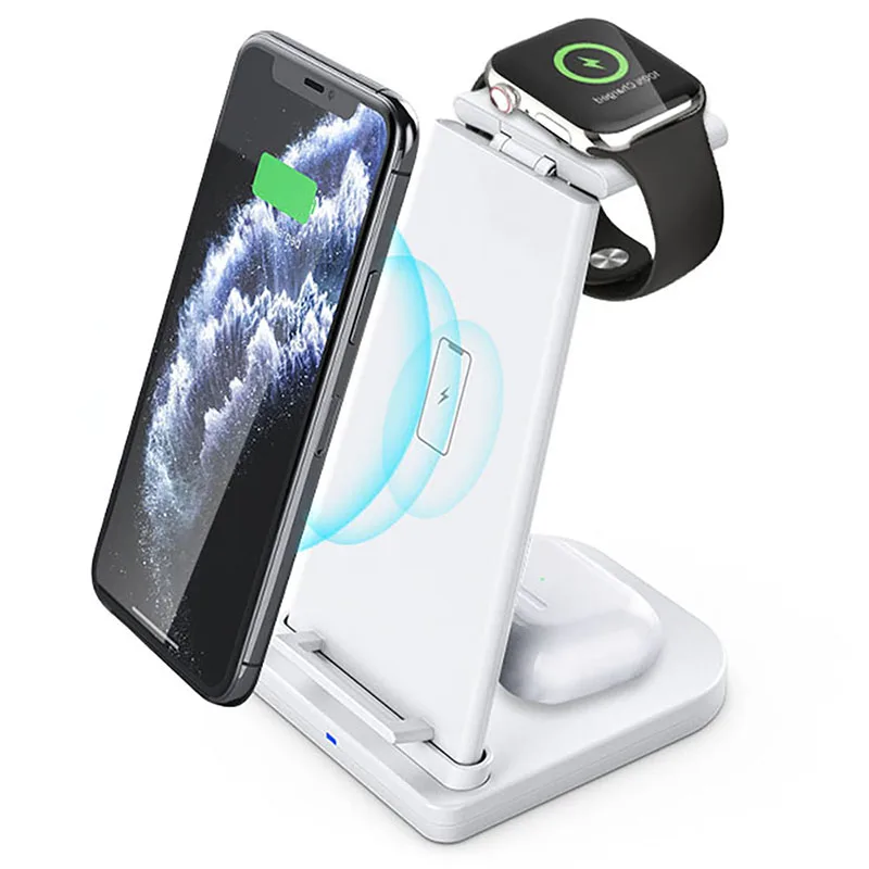 

3 in 1 Wireless Charger Stand 15W Fast Charge For iPhone 12 11 X XS XR iWatch 6 5 4 3 for AirPods Pro Fast Charger Dock Station