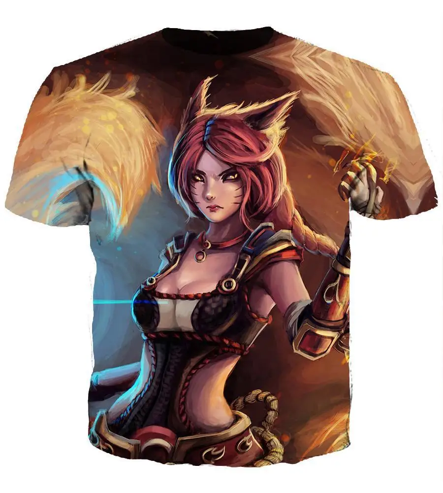 

Summer Men's and Women's League of Legends 3D Printing Large Size T-Shirts Street Boys and Girls E-Sports Fashion POLO Shirts