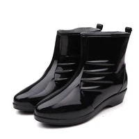 womens water shoes womens rain boots anti skid velvet short rubber shoes adult water boots 896