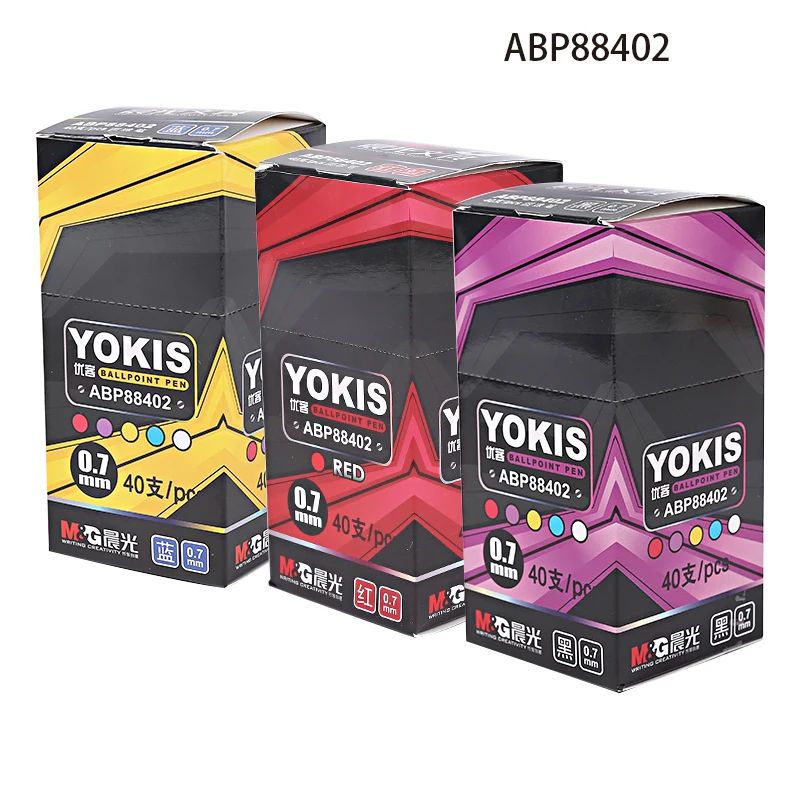 Цветная шариковая ручка M & G ABP88402 0 7 мм синяя черная красная для подписи школьные