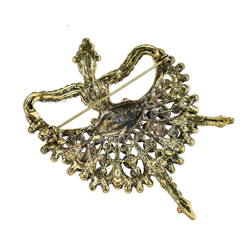 50/100pcs/lot free shipping rhinestone Ballet Brooch Pin Dance Girl Brooches Clothing Accessories Vintage Fashion Jewelry | Украшения и