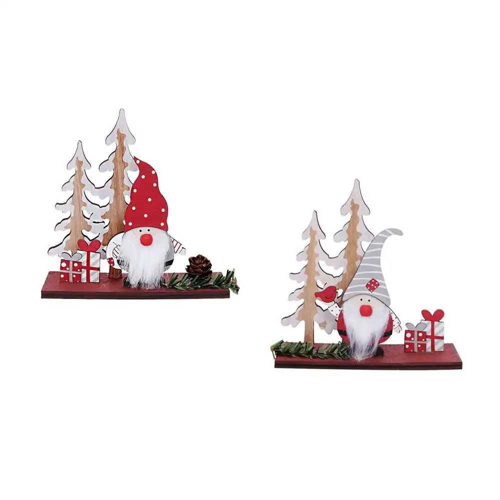 

Christmas Diy Wooden Ornaments Doll Home Decorations Desktop Gift Crafts Merry Christmas New Year Decoration