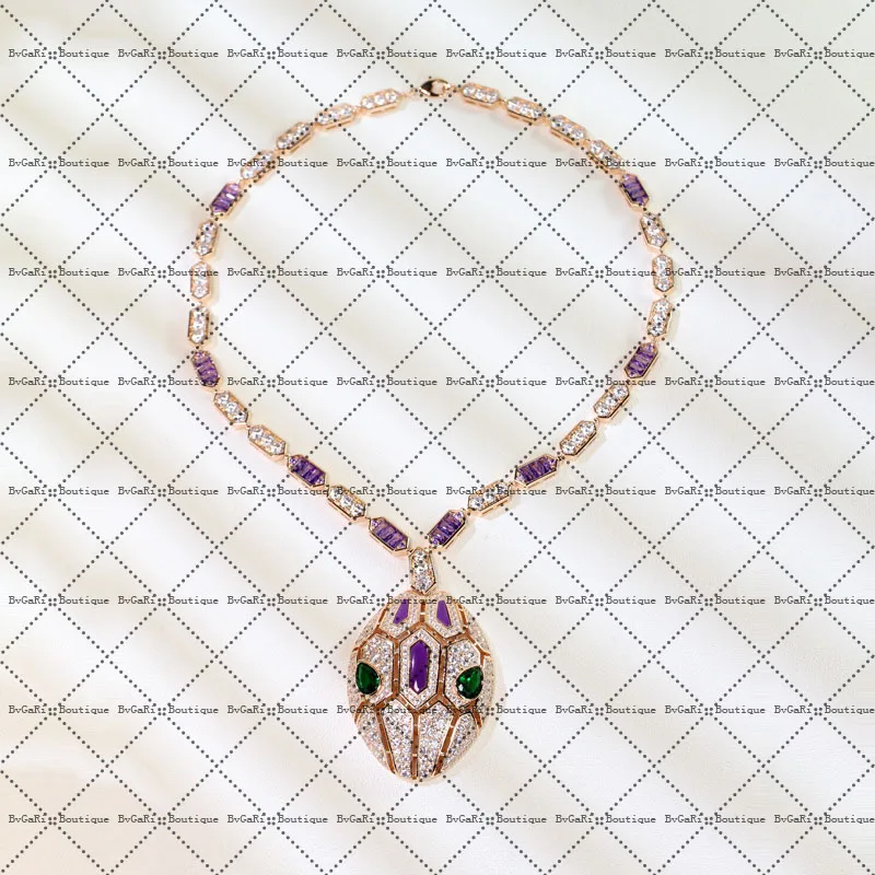 

Ожерелье женское из серебра 1:1 пробы со змеиным фианитом