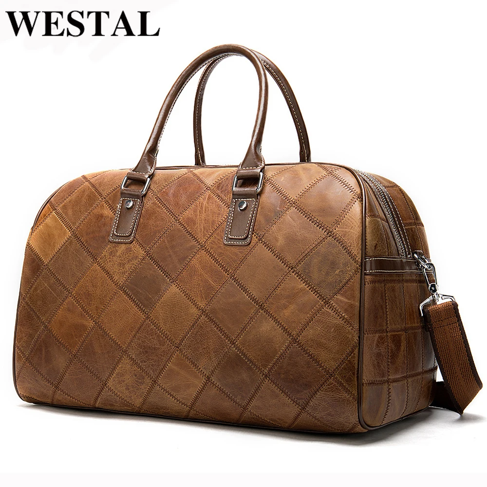 Мужская Дорожная сумка WESTAL из натуральной кожи деловая | Багаж и сумки