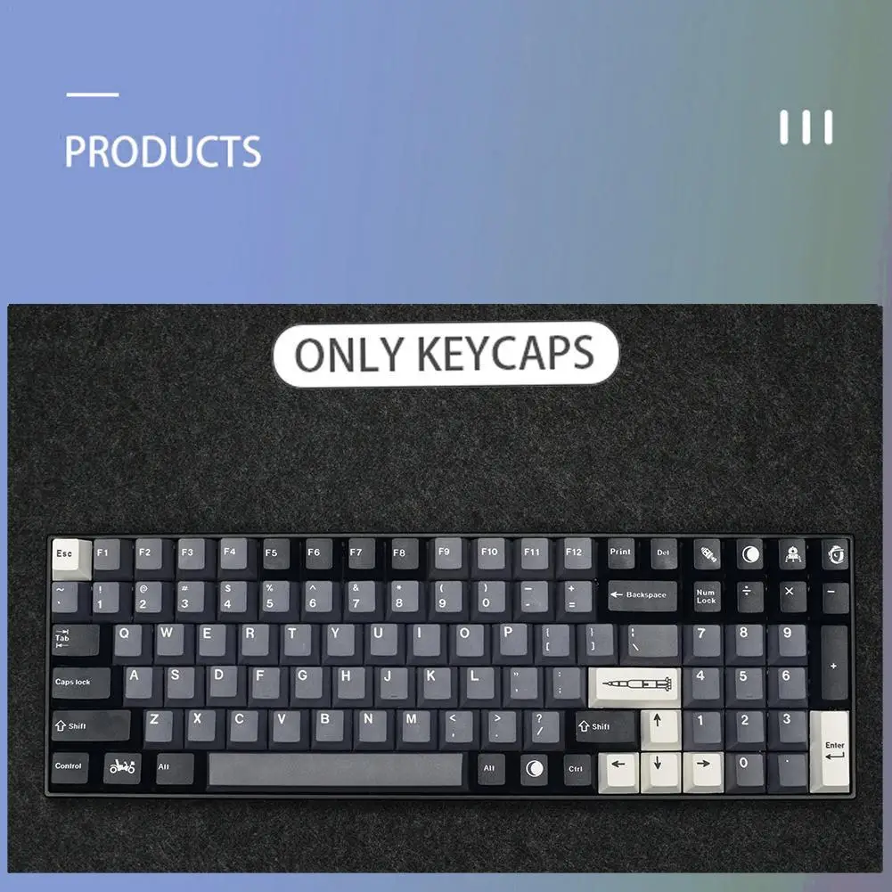 

Колпачки для механической клавиатуры GMK Apollo, оригинальные колпачки для клавиш с высотой, 129 клавиш