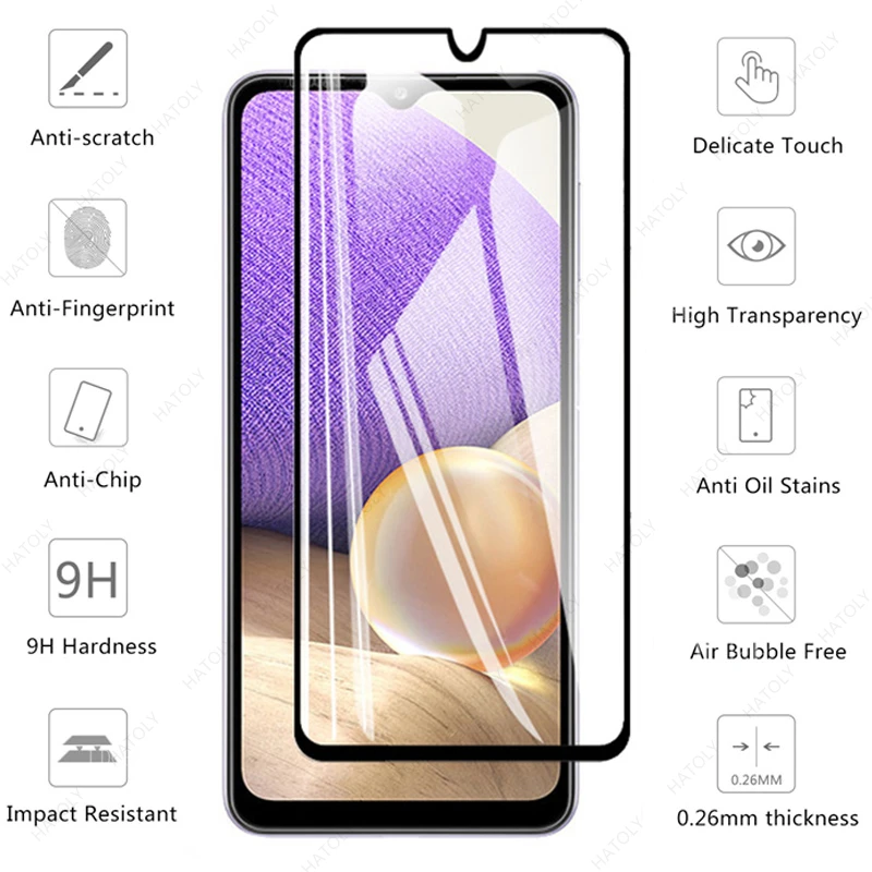2pcs glass for samsung galaxy a32 tempered glass for samsung a32 a02s a02 a12 a52 a41 a31 a21s a01 core film screen protector free global shipping