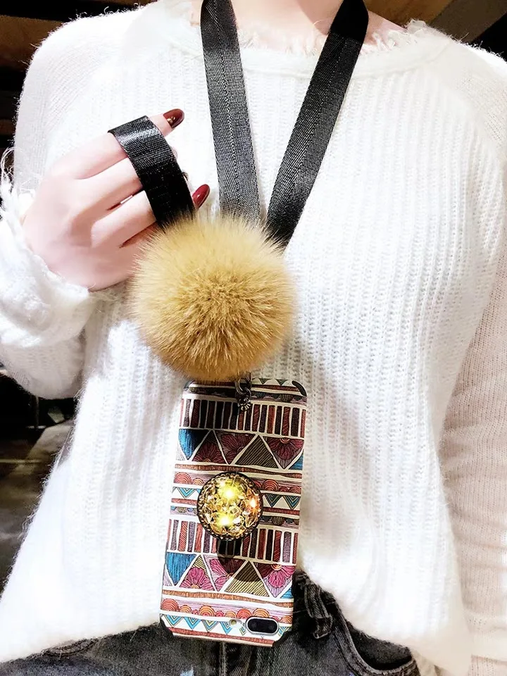 Мобильный Ремень для телефона Hairball талреп для huawei samsung IPhone Мода телефон Аксессуары смарт PhoneLanyard кулон
