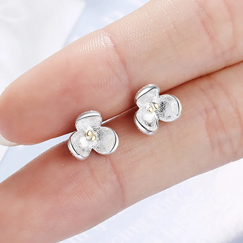 Женские серьги гвоздики MEETSOFT из стерлингового серебра с защитой от аллергии