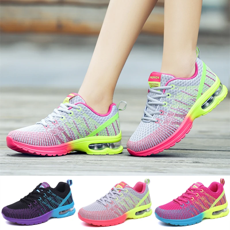 

Running Shoes for Women Outdoor Breathable Fashion Womens Jogging Shoes Fitness Sneakers Colorful Air Cushion Sneaker Female