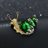 fashion animal cute alloy snail brooch ladies enamel insect brooches accessories