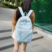 big college leisure schoobag large girls school bags for teenagers backpacks nylon waterproof teen student book bagblue new