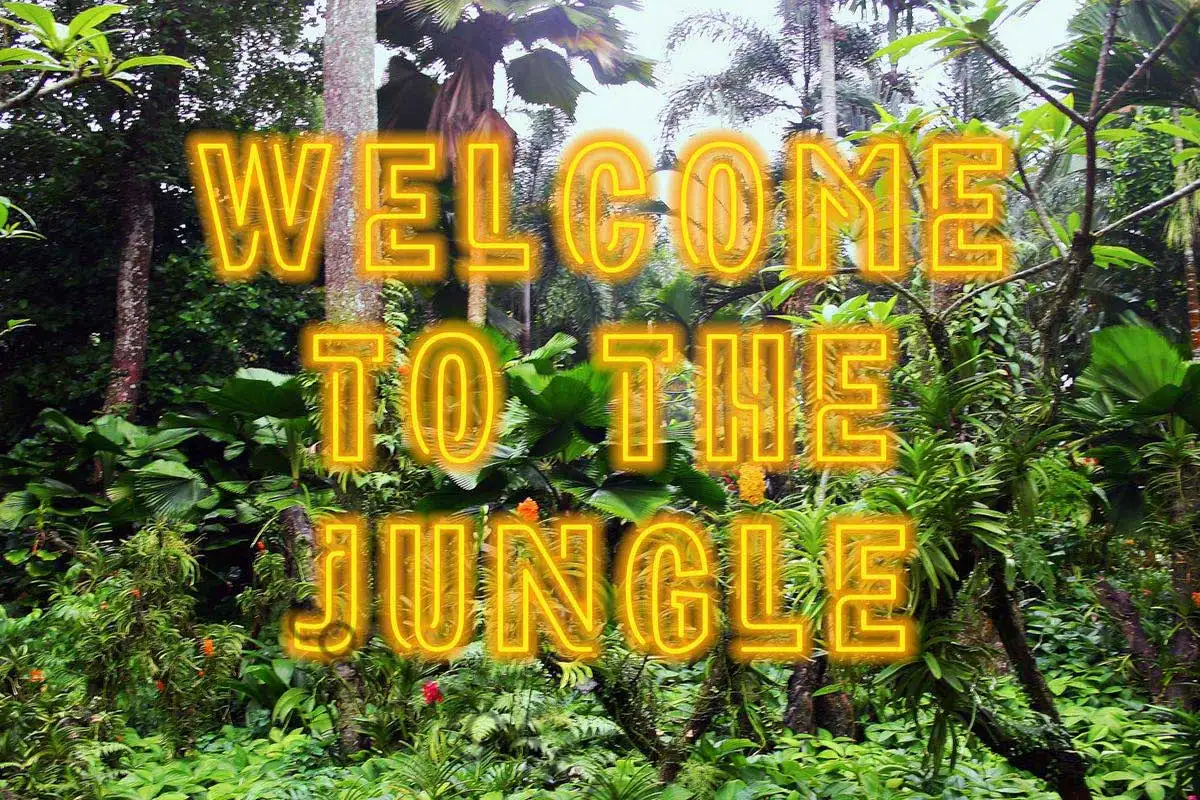 

Добро пожаловать в джунгли неоновые украшения для комнаты Ретро винтажная металлическая вывеска жестяные таблички неоновые вывески для па...