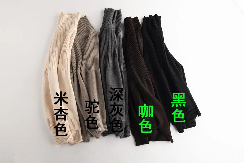 Свитер с высоким воротом Осень-зима 2019 новые теплые пуловеры длинными рукавами