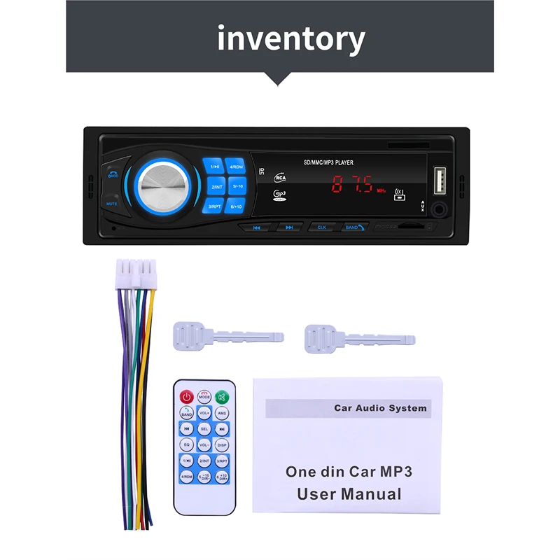 

Bluetooth Autoradio 12V Car Stereo Radio FM Aux-IN Input Receiver SD USB In-dash 1 din Car MP3 Multimedia Player