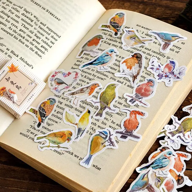 45 шт./кор. Robins Декоративные наклейки для птиц клейкие DIY дневника