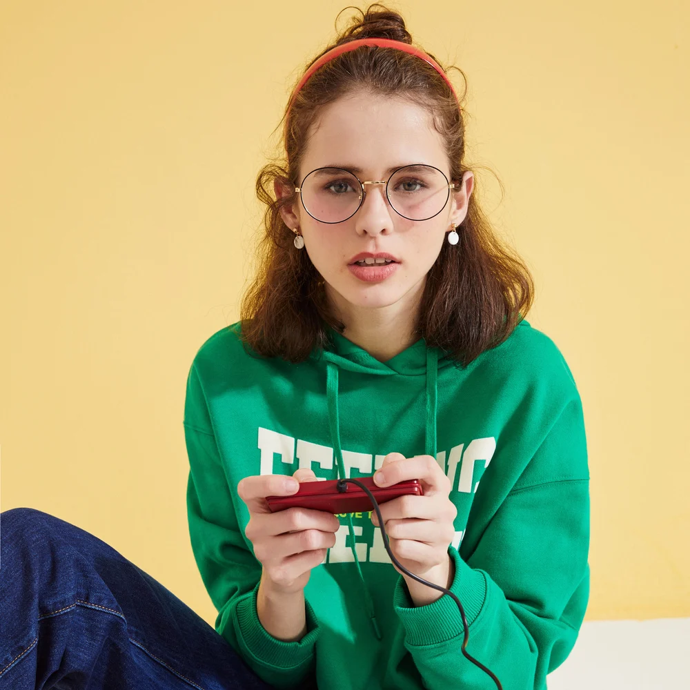 Metersbonwe толстовки для женщин с буквенным принтом девочек Уличная Повседневная