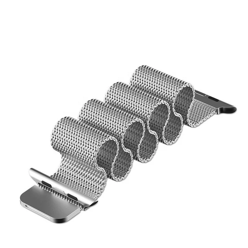 38MM 40MM 42MM 44MM Stainless Steel Milanese  Watch Band Strap Fit For Apple Watch