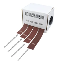 4 rolls sanding belt drawable emery cloth sandpaper dry abrasive belt box wood grinding roll belts for wood turners automotive