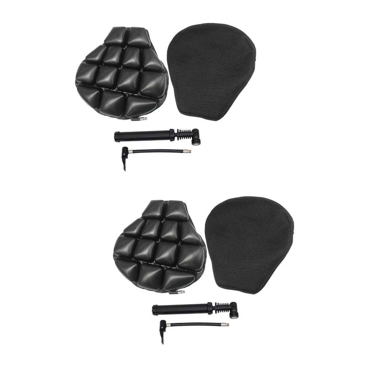 

2 pcs Useful Motorcycle Seat Pad Anti-slip Seat Cushion Inflatable Cushion