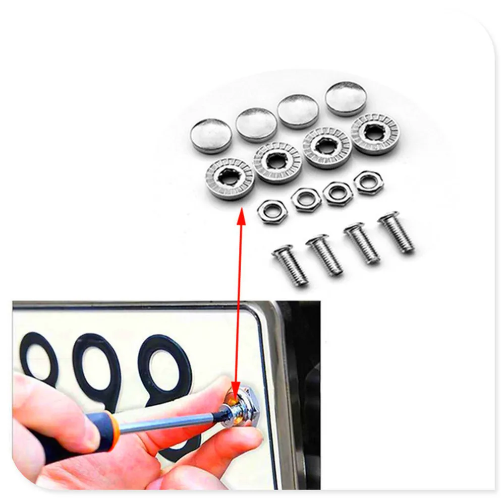 16X автомобиля номерной знак болты Болт рама хромированный винт для Kia Sportage Sorento