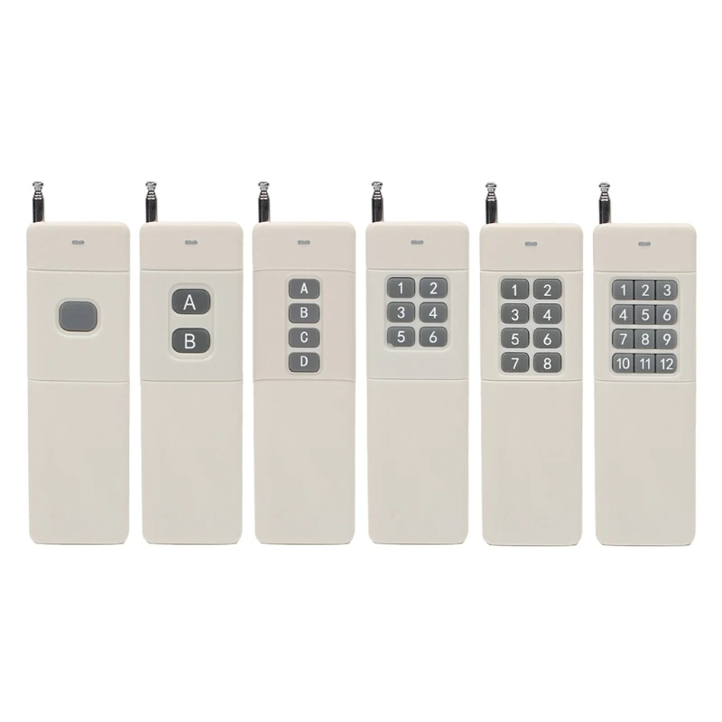 

2022 New 3000m Long Distance Range High Power 1/2/4/6/8/12CH RF Wireless Remote Control Transmitter 433 MHz Relay Switch light
