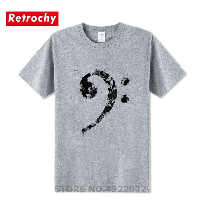 Newest Bass Ink Rock Music Tshirt Discount Clothes Guitar T-shirt Novelty Men's Basic Solid C Short Sleeve Cotton Tee Shirt | Мужская
