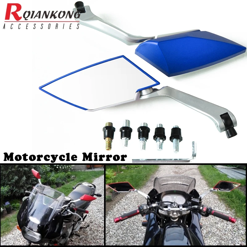 For Yamaha WR250X TW200 YZ125 JYM125-9 PW 50 80 Unviersal Part ATV Cafe Racer Motorbike Rearview Mirror motocross mirrors10mm8mm |