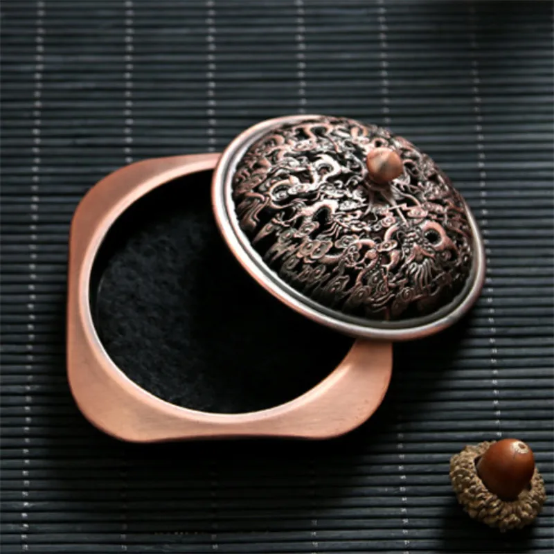 Дракон резные антикварные медные сплавы благовония горелка ароматерапия печи