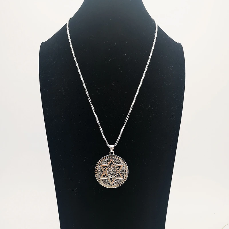 Новые еврейские ювелирные изделия Magen Звезда Давида кулон ожерелье 2 тона