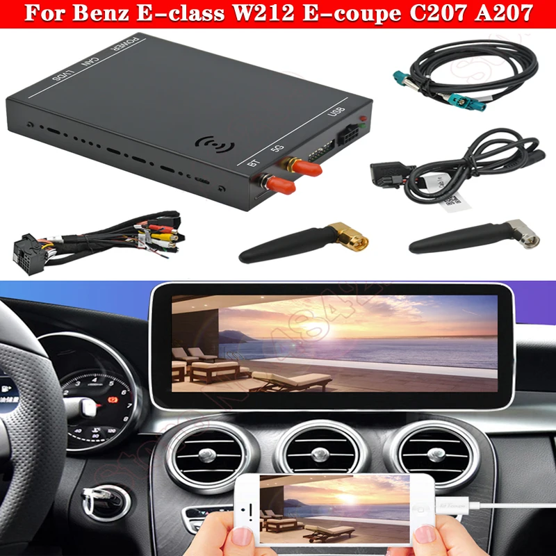 

Wireless Apple carplay For Mercedes-Benz E-class W212 E-coupe C207 A207 NTG Radio Screen Module Decoder Box