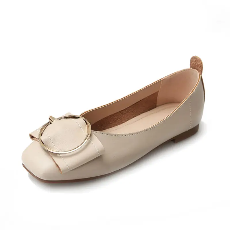 

Туфли женские на плоской подошве, удобные балетки с квадратным носком, без застежки, обувь для пожилых, размеры 43, лето