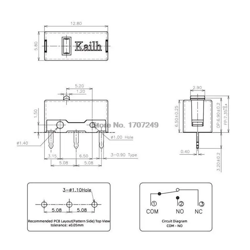 2 шт.-100 шт. микропереключатель мыши Kailh GM4.0 красный 60 миллионов нажатий жизнь