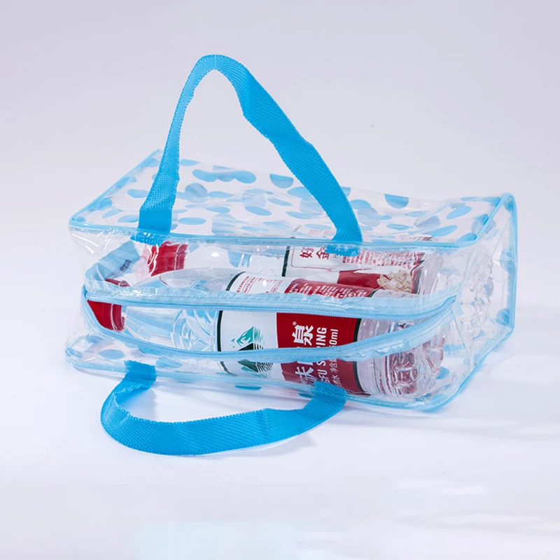 Пластиковая косметичка в горошек Повседневная Прозрачная женская сумка для