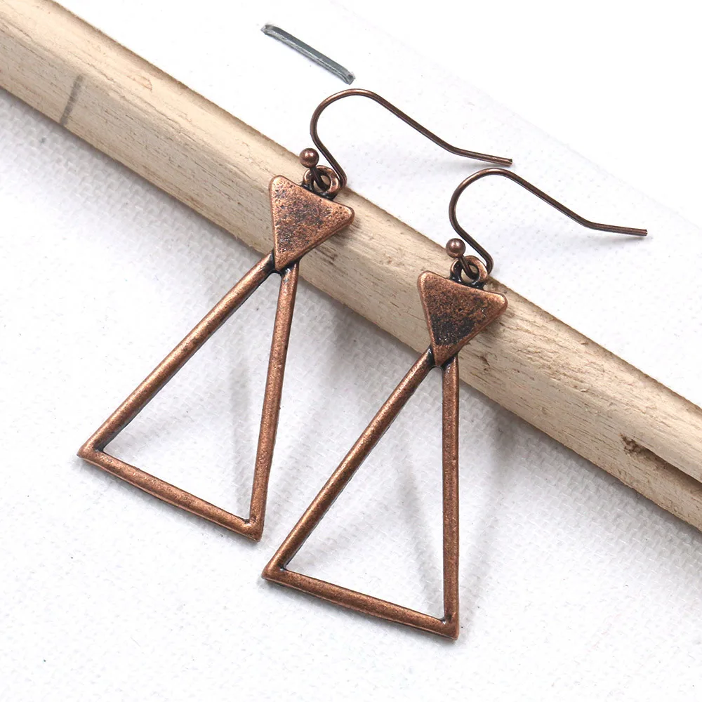 Новинка уникальный дизайн геометрические серьги для женщин винтажные полые