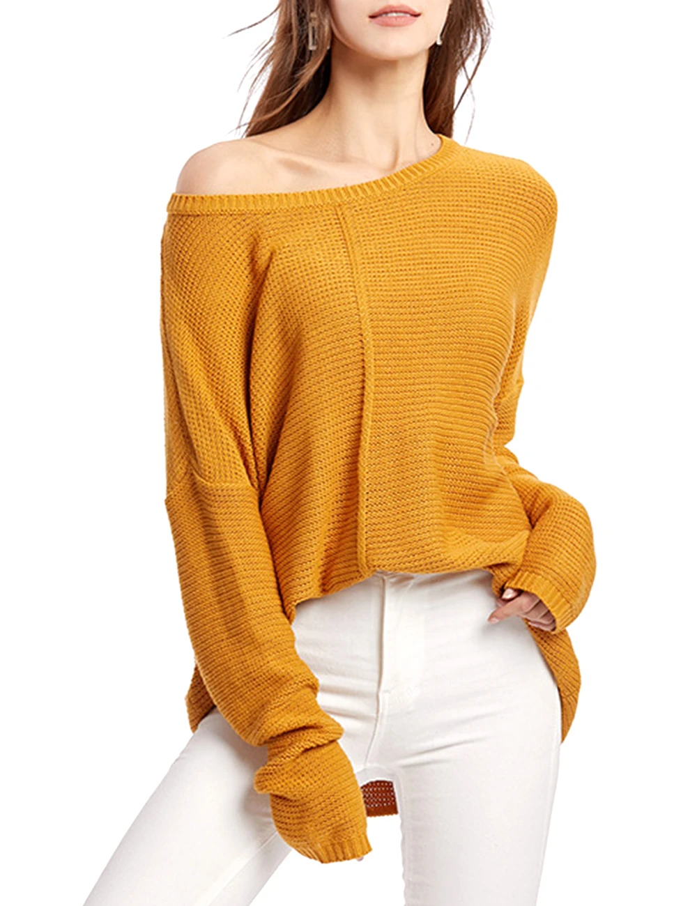 Полосатый принт Женские Повседневные свитера осенняя мода о-образный вырез