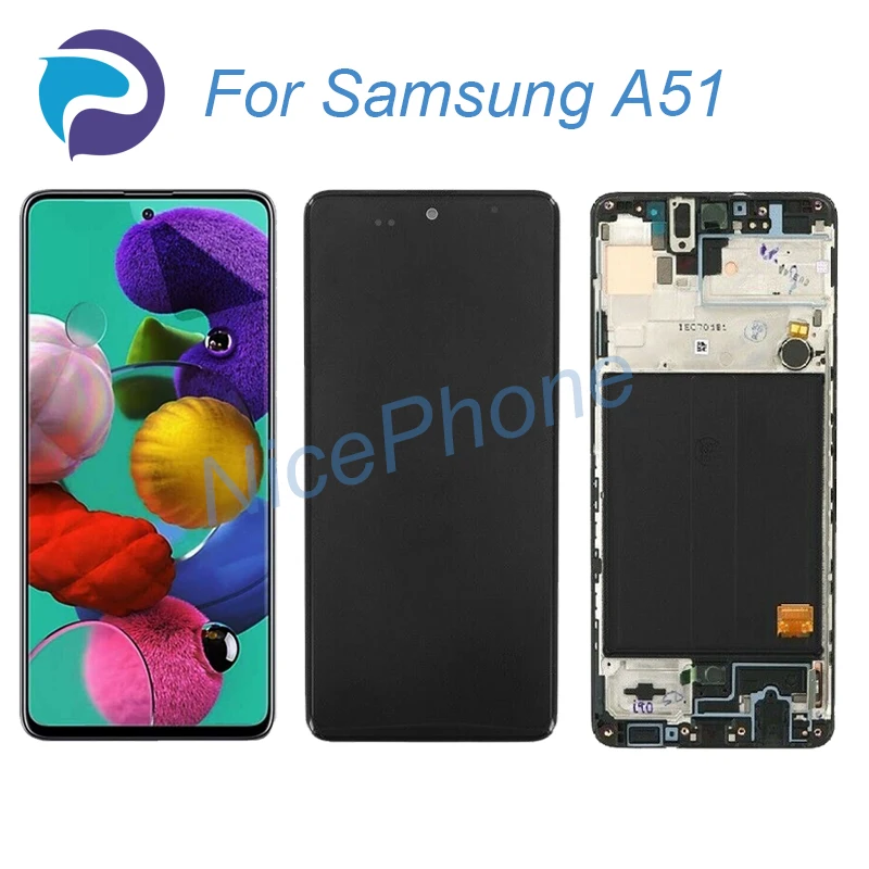 ЖК-экран для Samsung A51 + сенсорный дигитайзер дисплей 2400*1080 SM-A515F/DSN/DS/DST/DSM/N A51 ЖК-экран дисплей