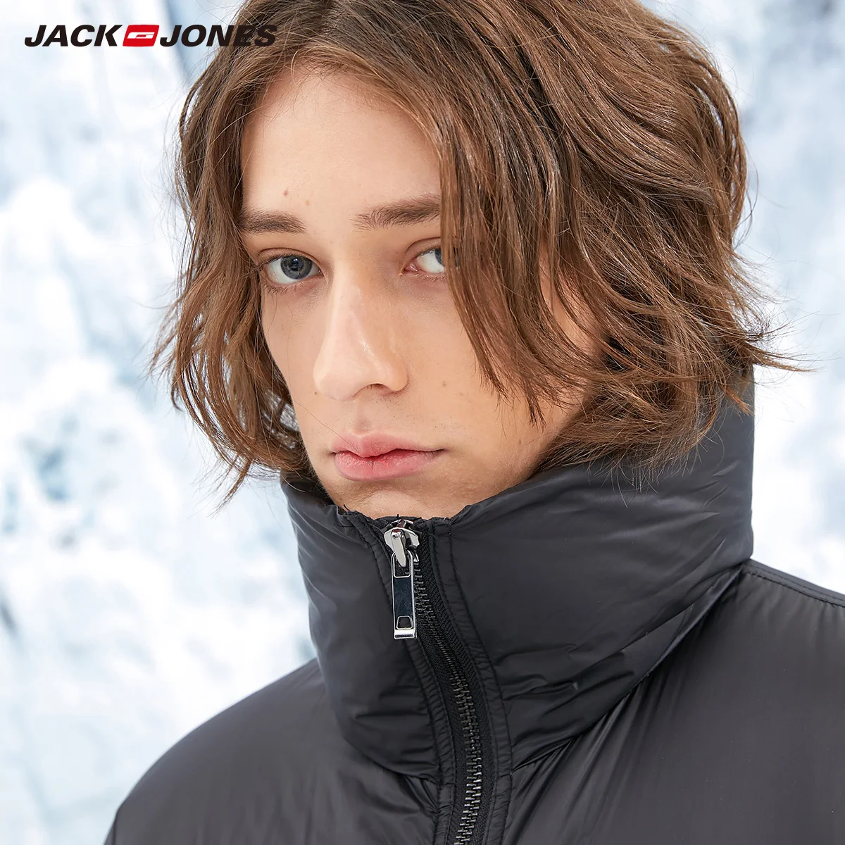JackJones зимний мужской теплый длинный вертикальный воротник средней длины пальто пуховик | 218412553