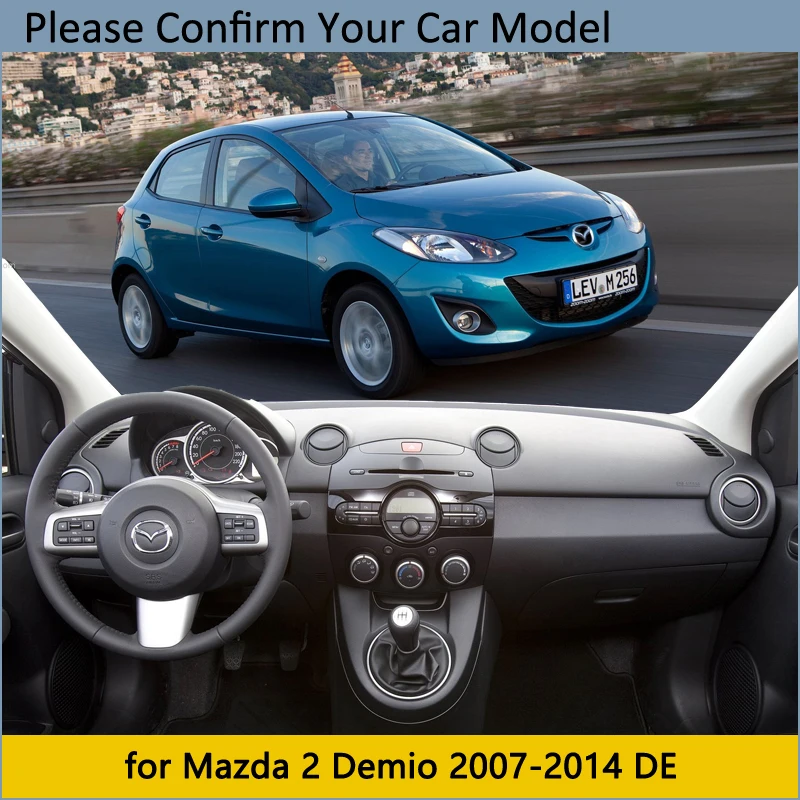 Защитная накладка на приборную панель для Mazda 2 Demio 2007 ~ 2014 DE аксессуары автомобиля