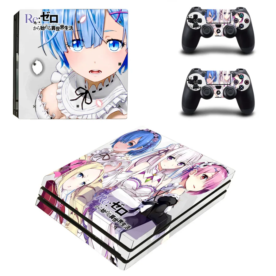 Re: жизнь в другом мире от нуля стильная наклейка для консоли PS4 Pro PlayStation 4 и