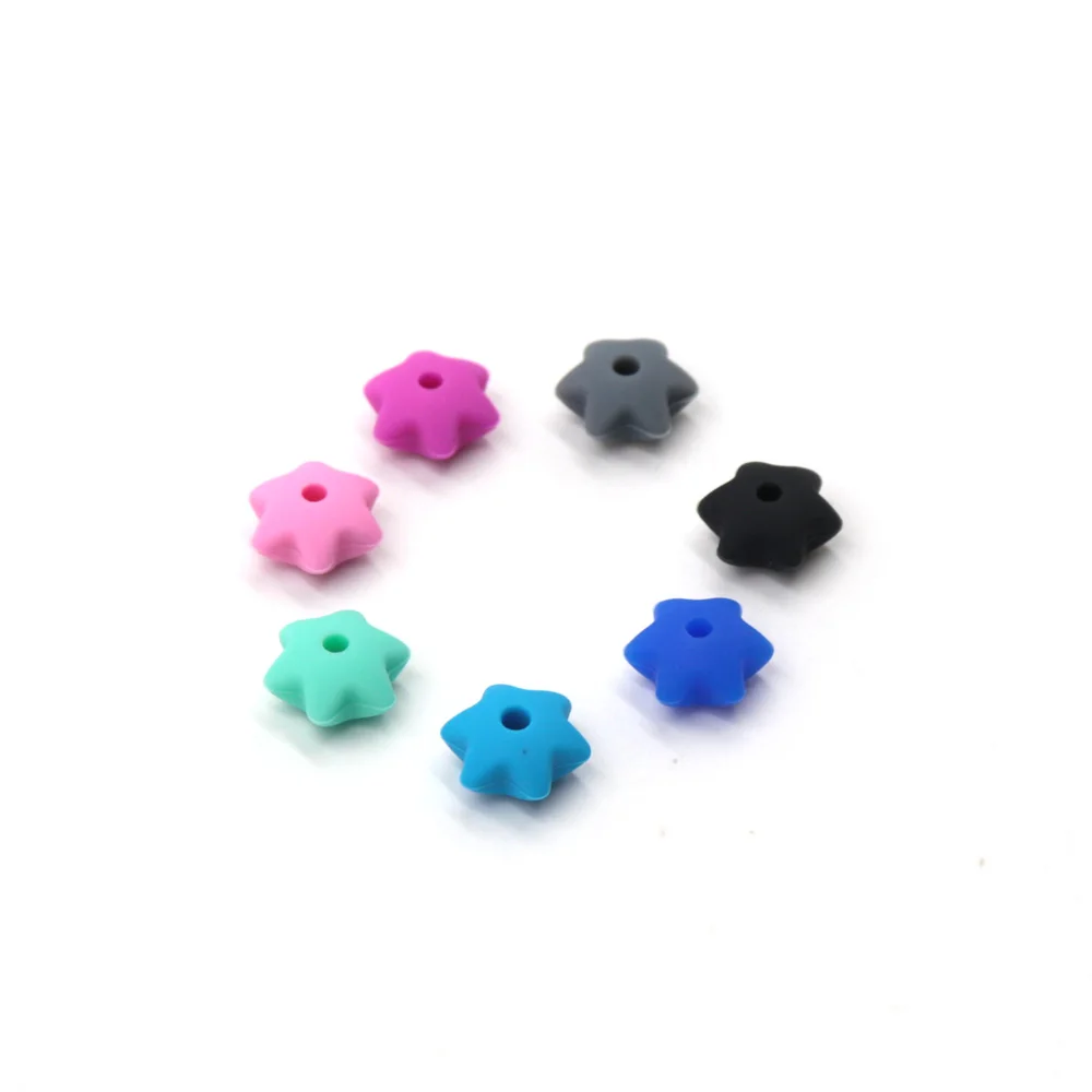 TYRY.HU 20Pcs Lentil Silicone Beads 12mm Food Grade Rodent DIY Baby Pendant Necklace Baby Teether children's products