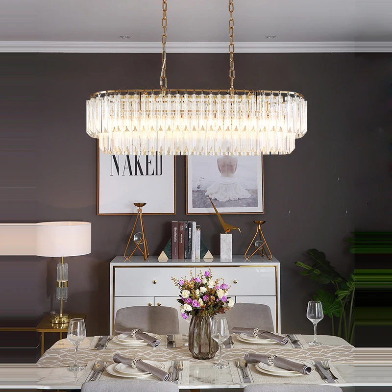 LED Dimmable Silver Gold Crystal Designer Hanging Lamps Suspension Luminaire Lampe Pendant Light For Foyer