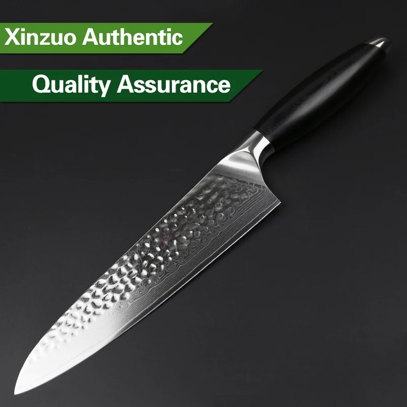 XINZUO " дюймовый нож Gyuto 10Cr15CoMoV японский Дамасская сталь Newarrival кухонные инструменты поварские ножи G10 Ручка
