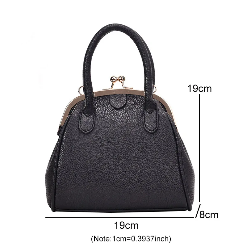 

Women's Handbag Solid Color PU Leather Shell Satchels 2021 New Famous Brand Purses Female Korean Style Messenger Crossbody Bags