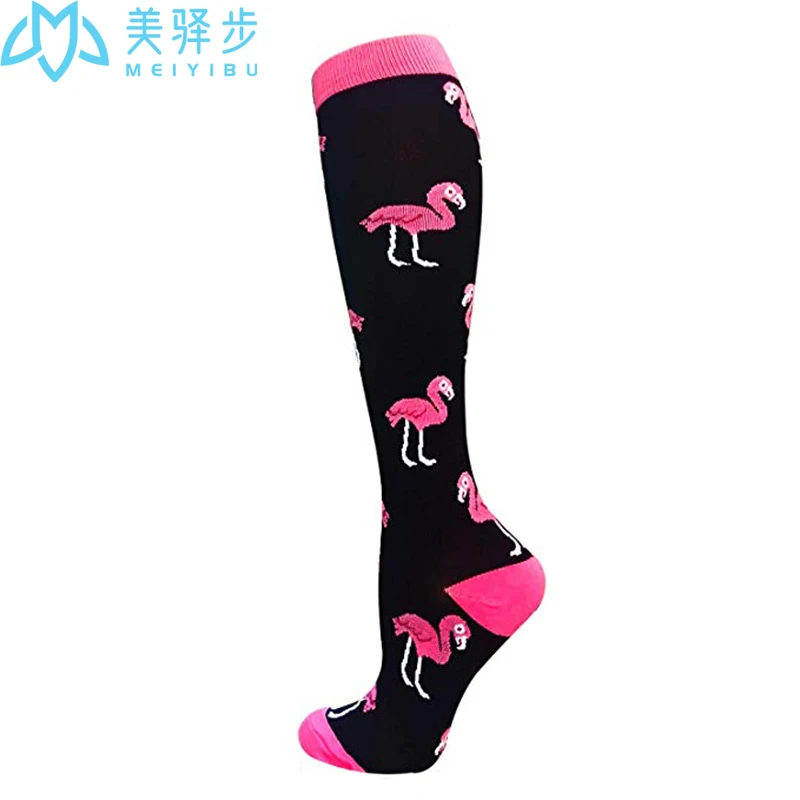 

200 PAIRS Sport Compression Stockings Funny Pattern Halloween Ballon Dot Leg Pressure Running Cycling Multi Color Compress Socks